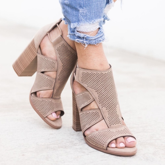 Shoes - RORY Cut Out Booties - Lt. Taupe